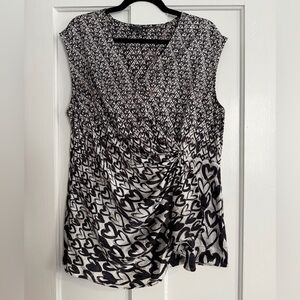 Nic + Zoe Heart Pattern Women's Top XL